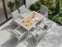 MeXo Gartenlounge-Set 6-tlg. mit Esstisch Aluminium Weiß Bild 4
