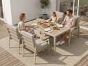 MeXo Gartenlounge-Set 5-tlg. Aluminium Beige mit Esstisch Bild 5