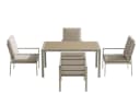 MeXo Gartenlounge-Set 5-tlg. Aluminium Beige mit Kissen Bild 1