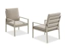 MeXo Gartenstuhl Aluminium mit Kissen wetterfest Bild 1