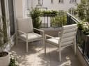 MeXo Gartenlounge-Set 2-tlg. Aluminium Sessel Beige Bild 1
