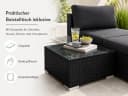 MeXo Gartenlounge-Set Schwarz Poly-Rattan mit Fußhocker Bild 5