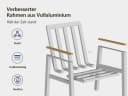 MeXo Gartenstuhl 6er Set Aluminium mit Kissen Beige Bild 3