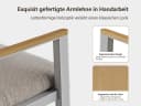 MeXo Gartenstuhl 6er Set Aluminium mit Kissen Beige Bild 4