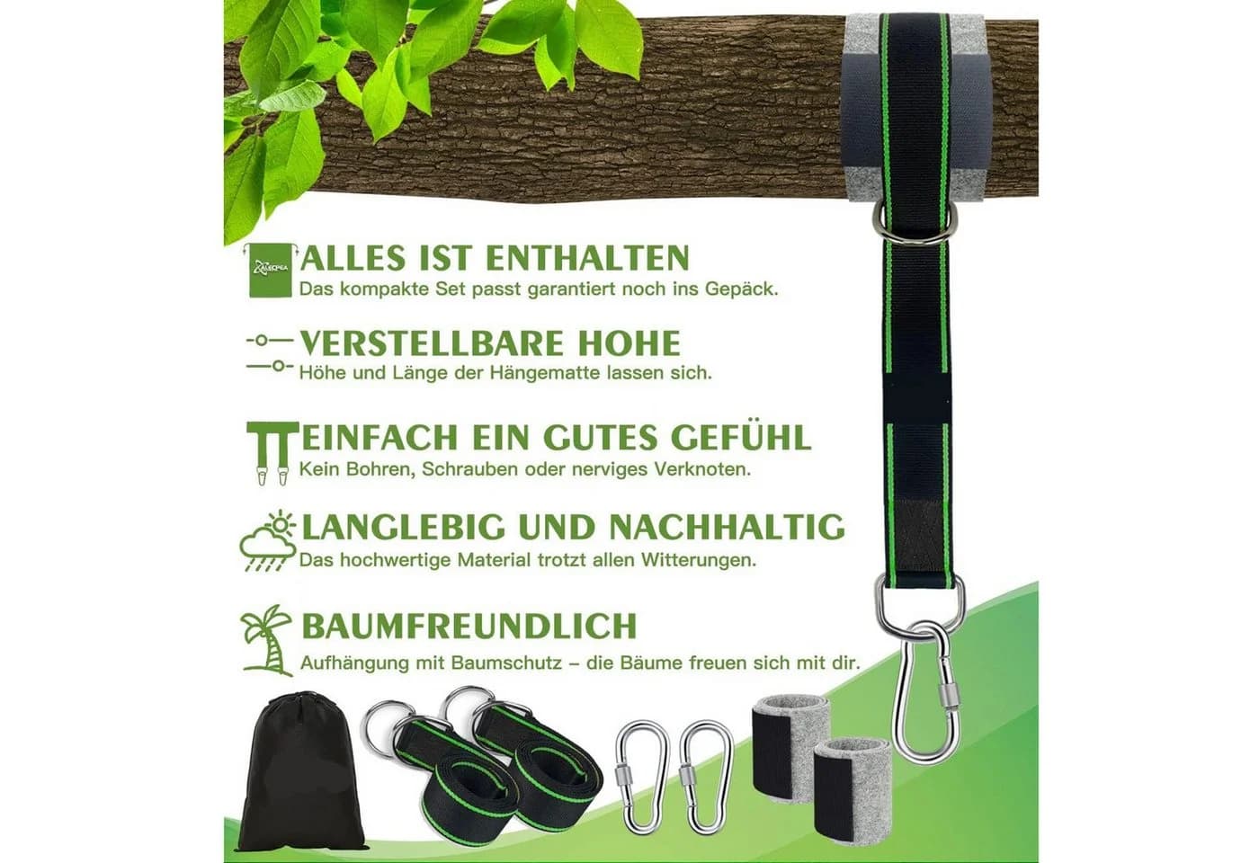 TUWENA Schaukelhaken 900kg Befestigung für Hängematte
