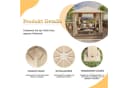 HOMALL Pavillon 3x3/3x4m Patio Beige 90-mm-Aluminium Bild 3