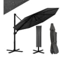 HOMALL Sonnenschirm 270/330cm Grau 360° drehbar mit Ständer Bild 1