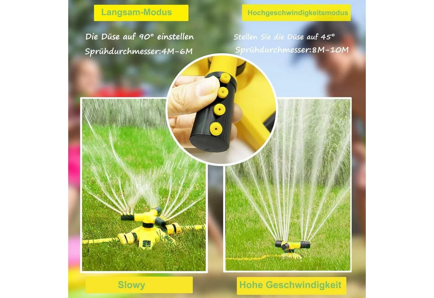 FELIXLEO Spiel-Wassersprenkler X-Form Garten Rasensprenger - Bild 3