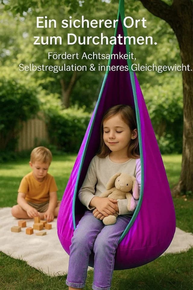 Diyarts Hängehöhle Hängesitz Kinder-Hängesessel Baumwolle Rosa