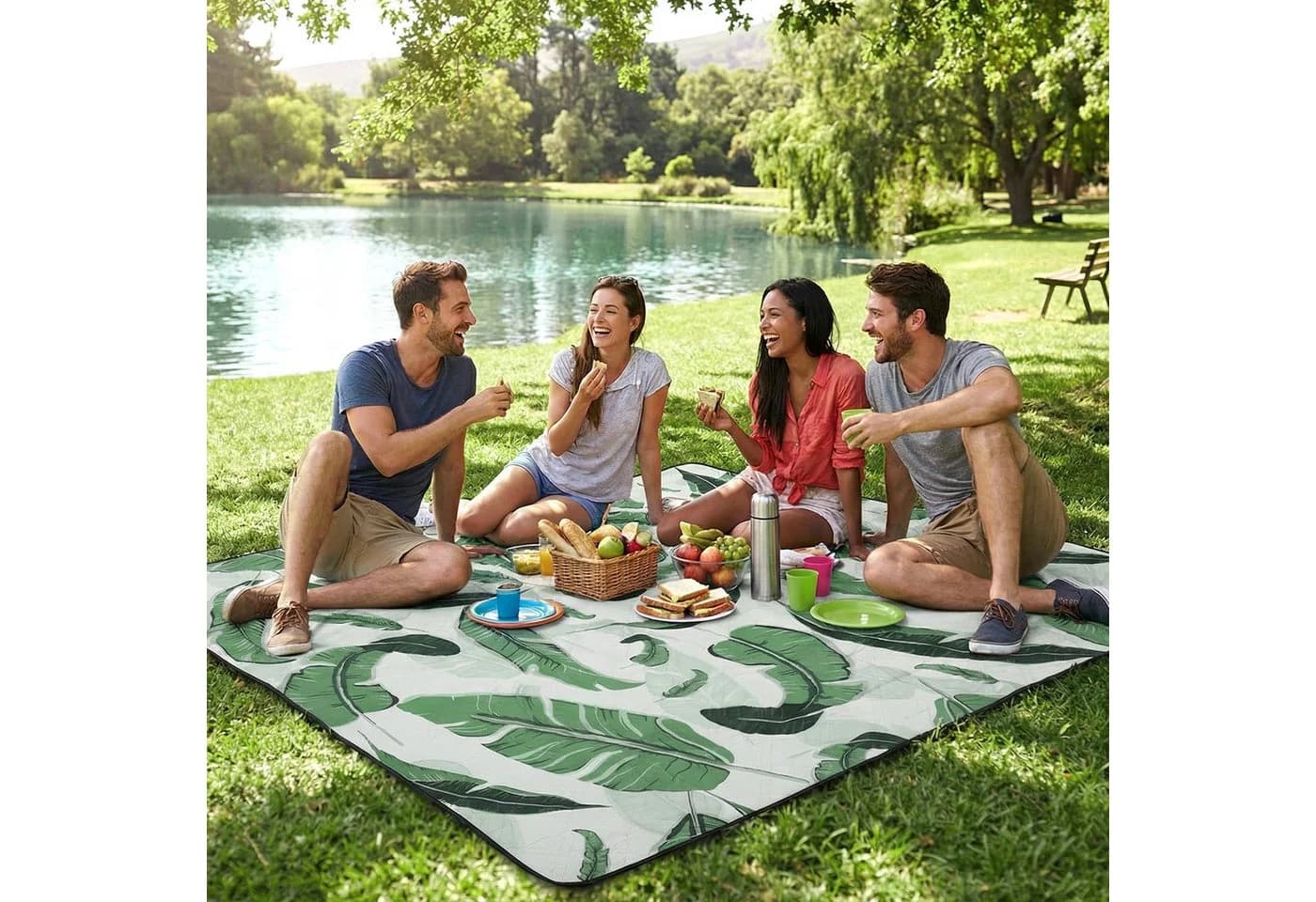 Sekey Picknickdecke 200x200 cm Wasserdicht Outdoor Camping