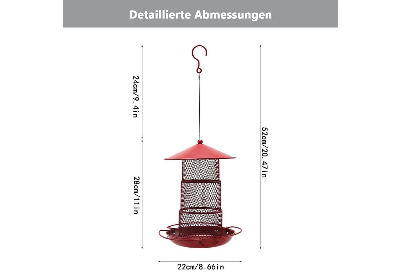 Refined Living Vogelhaus mit Eichhörnchenschutz