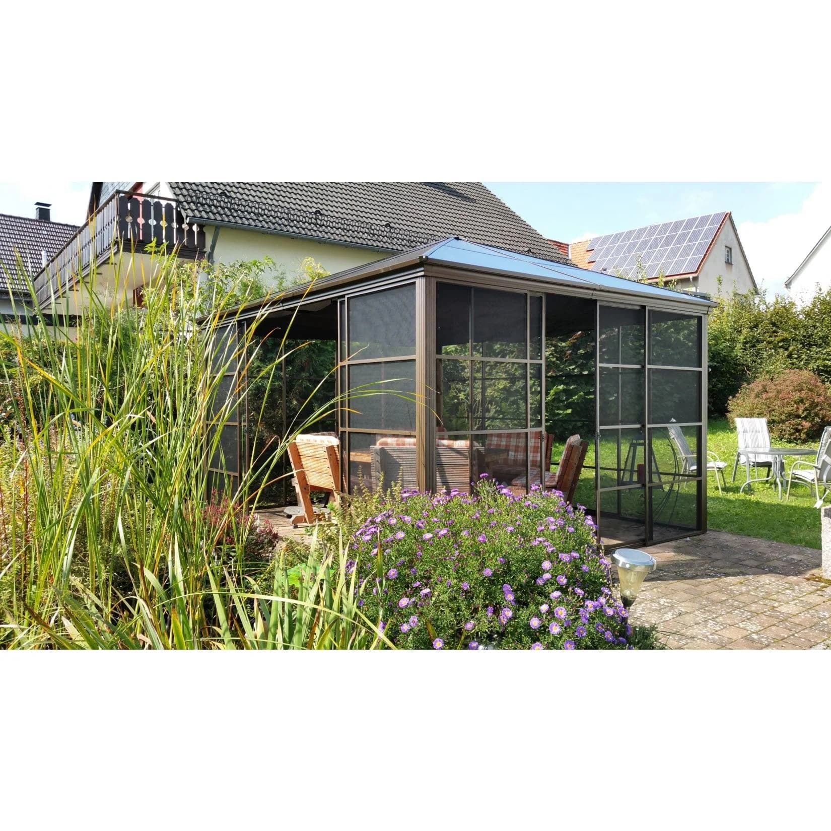 Sojag Pavillon Castel 12x14 Modern Aluminium Gartenlaube
