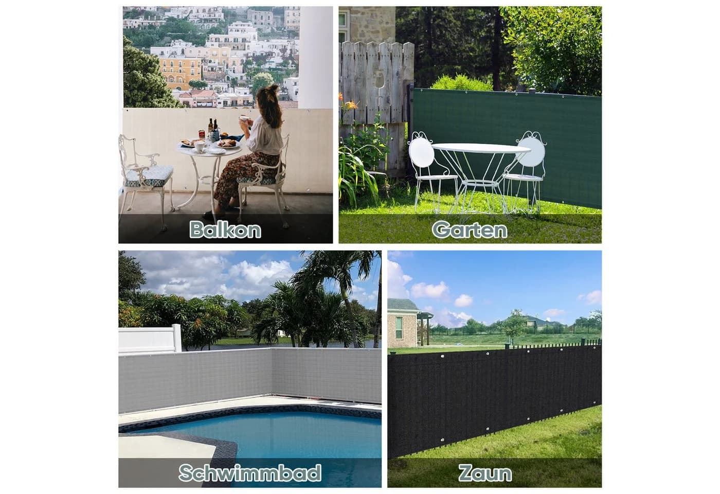 Sekey Balkonsichtschutz Taupe HDPE Sichtschutz Balkon Windschutz