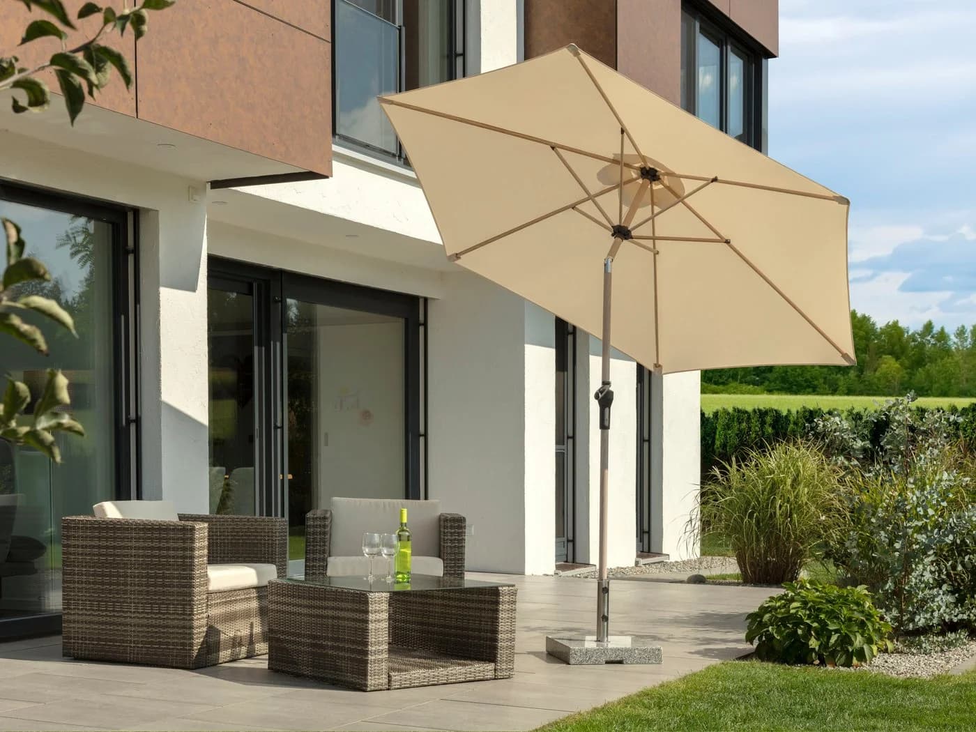 Marktschirm SCHNEIDER SCHIRME Cordoba Beige 270 cm Polyester