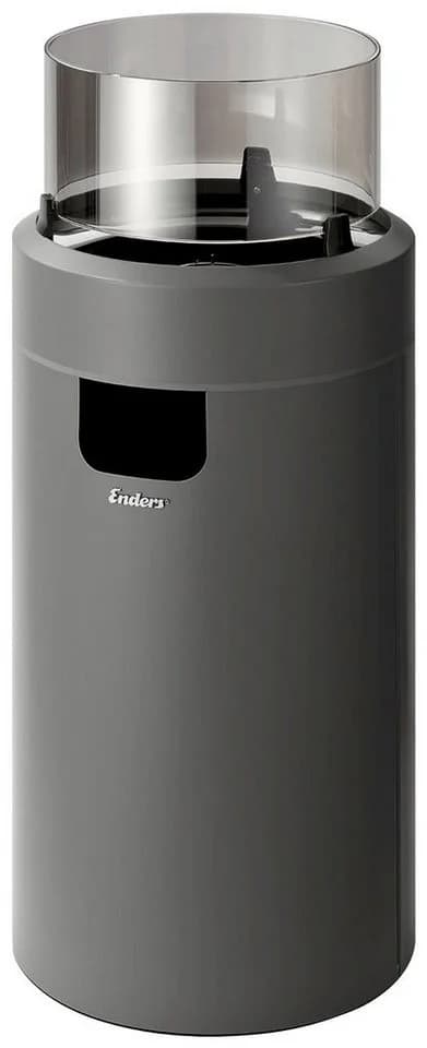 Feuerstelle ENDERS Nova LED M Grau Gasbetrieben 36x88 cm