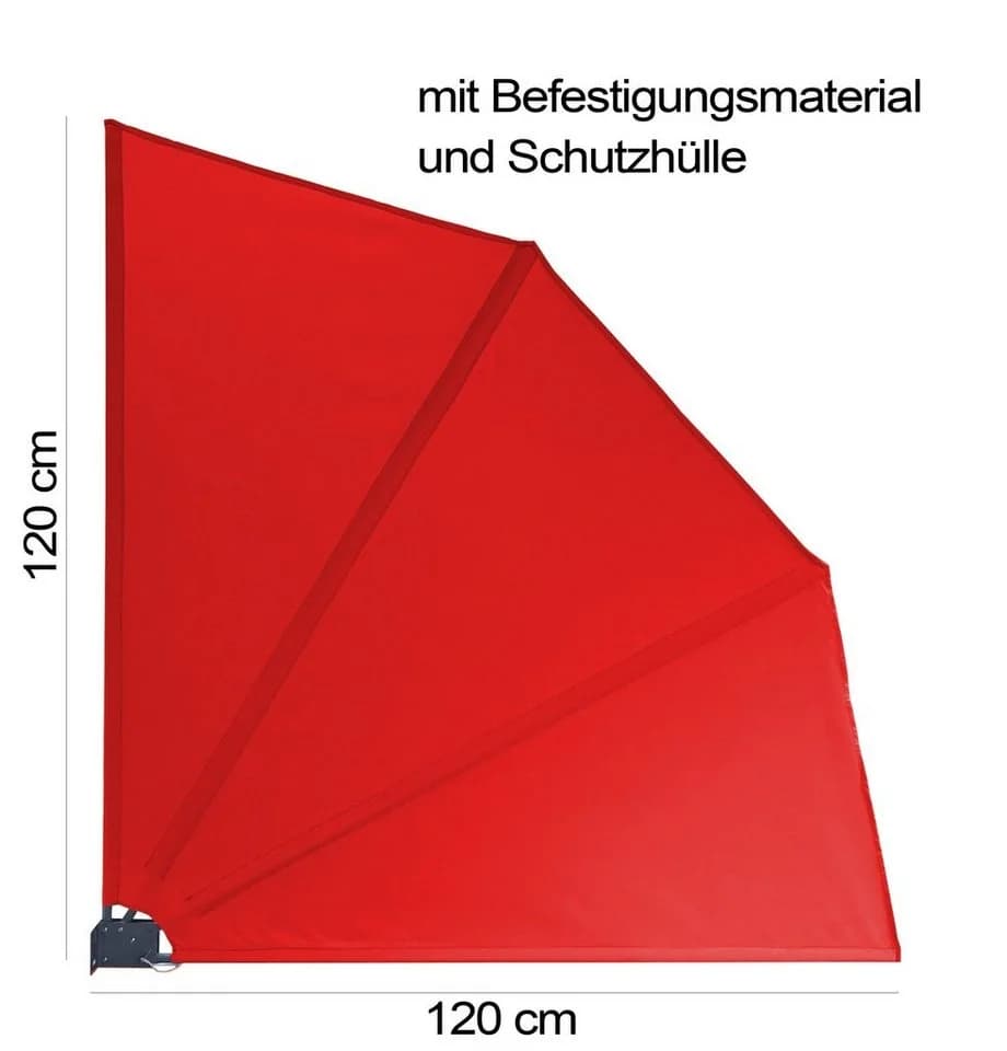 Grasekamp Balkonsichtschutz Balkonfächer Rot
