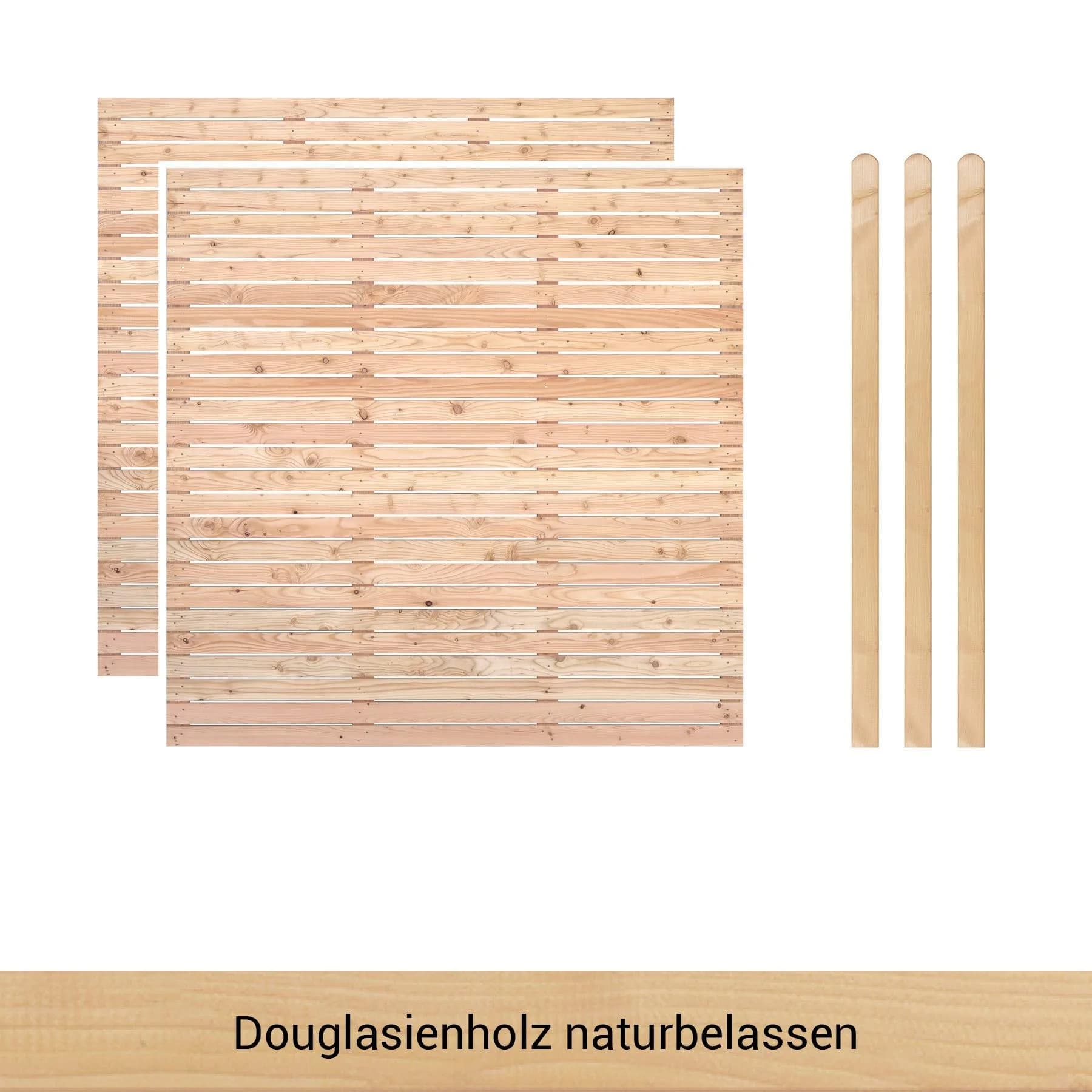 Zaun BM MASSIVHOLZ "Kurt Set 2" Holzwerkstoff 2 Zaunelemente 180 x 180cm