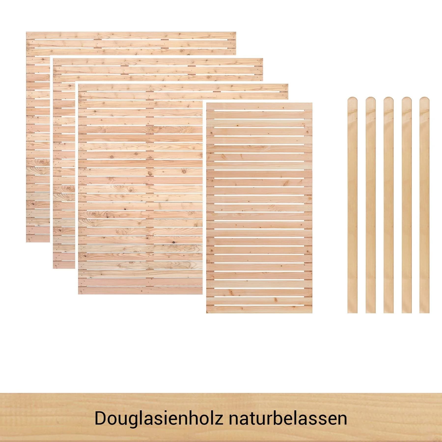 Zaun BM MASSIVHOLZ "Kurt Set 3.1" Holzwerkstoff 180cm