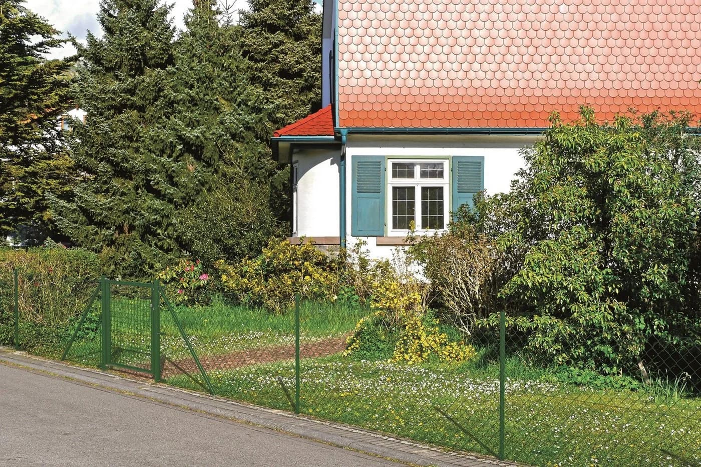 Alberts Maschendrahtzaun Grün Pulverbeschichtet 125 cm Höhe