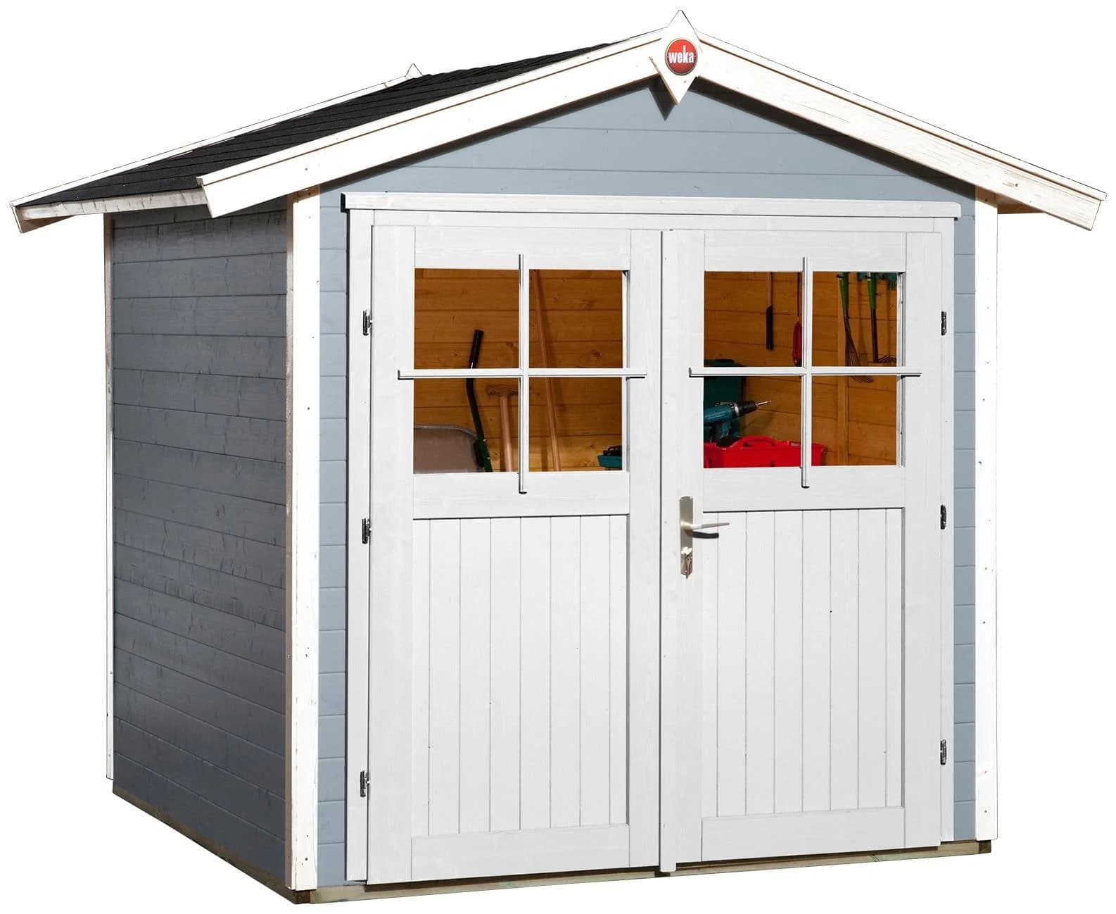 WEKA Gartenhaus 224 Gr.1 Grau Holzwerkstoff