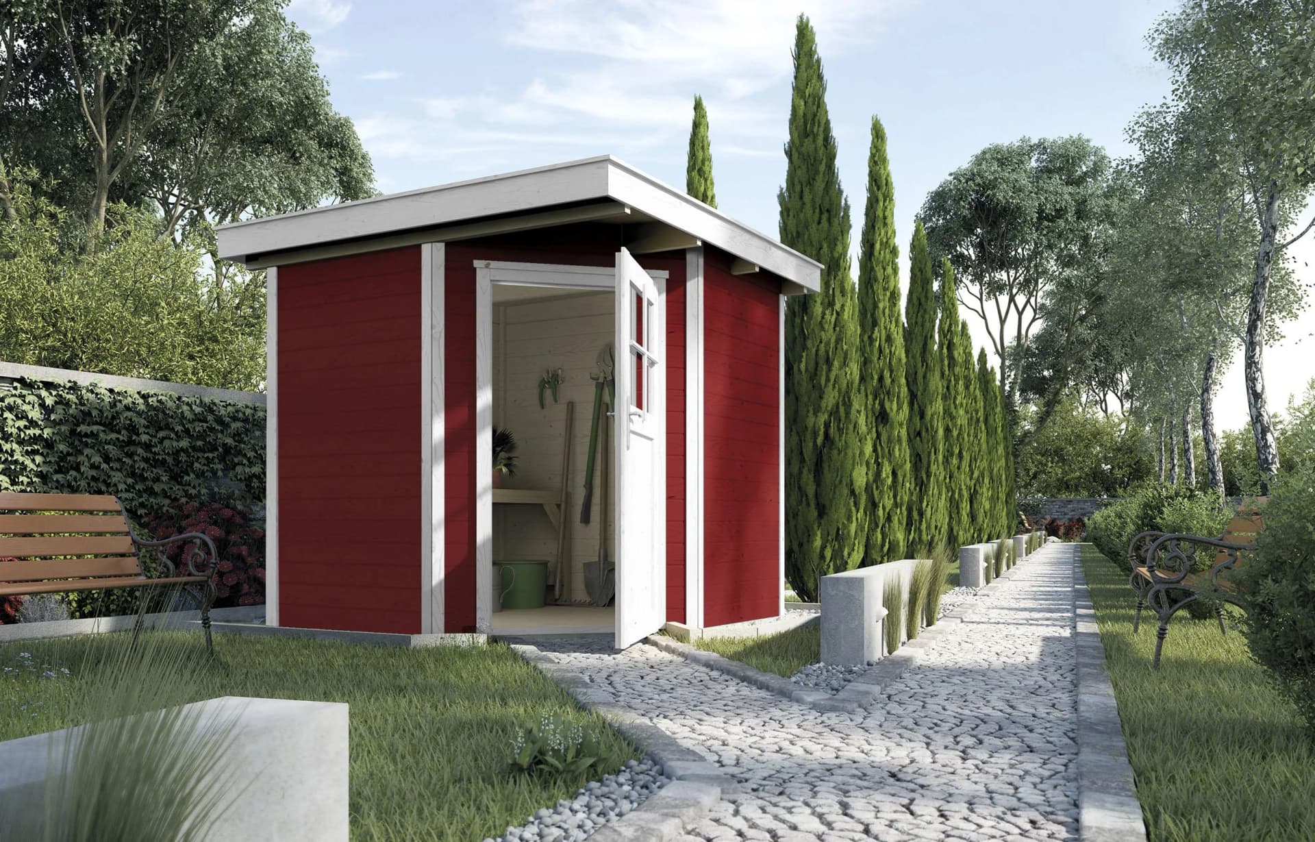 WEKA Gartenhaus 229 Gr.1 5-Eck-Bauweise 244x244x197 cm Fichte