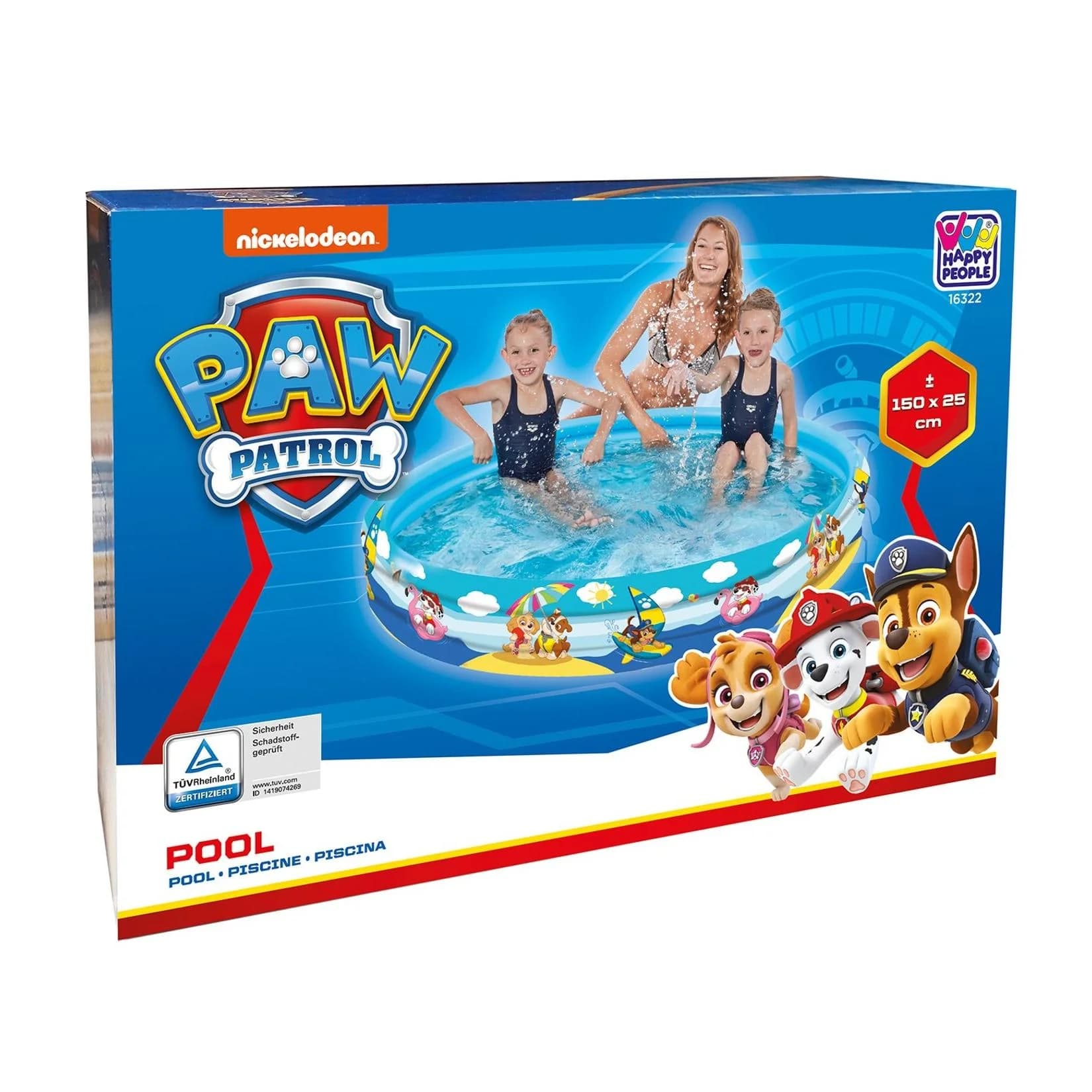 Wehncke Paw Patrol 3-Ring-Pool Bunt Aufblasbar