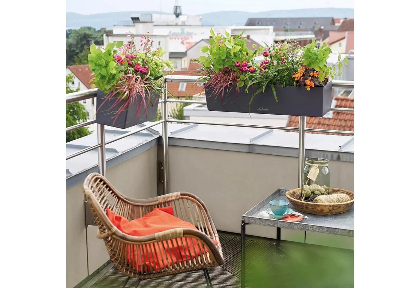 Lechuza® Balkonkasten Balconera Color 40 Schiefergrau