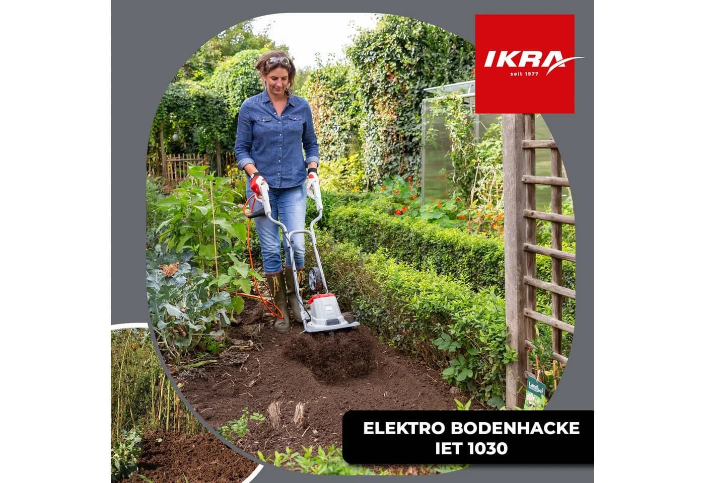 IKRA Elektromotorhacke IET 1030 mit Sicherheitsschalter