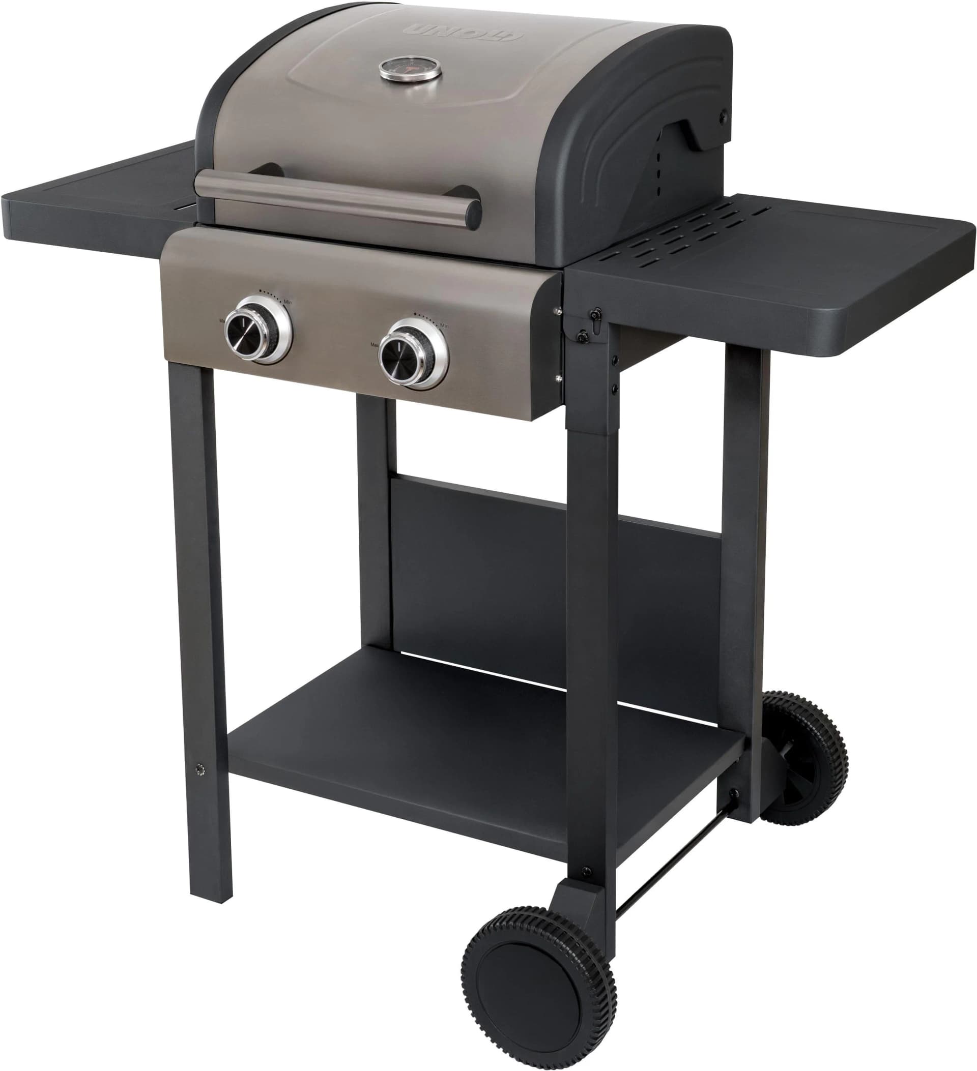 UNOLD Standgrill "Barbecue Grillwagen Buddy" Stahl Grau