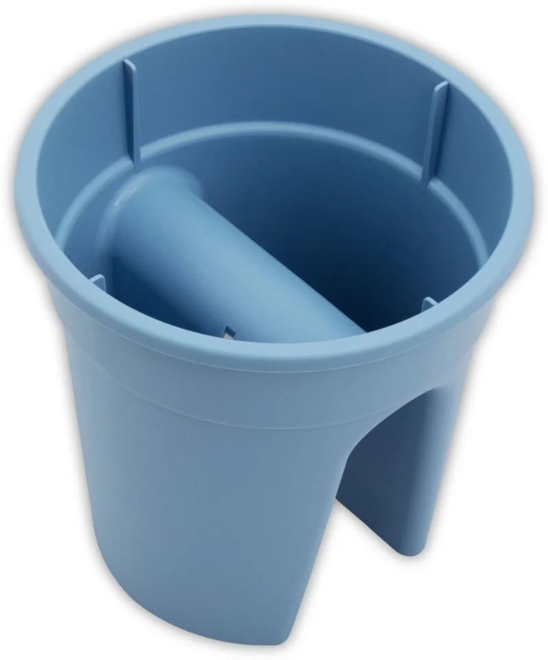 KHW Flowerclip Balkonkasten Set 3-tlg. Meerblau Kunststoff