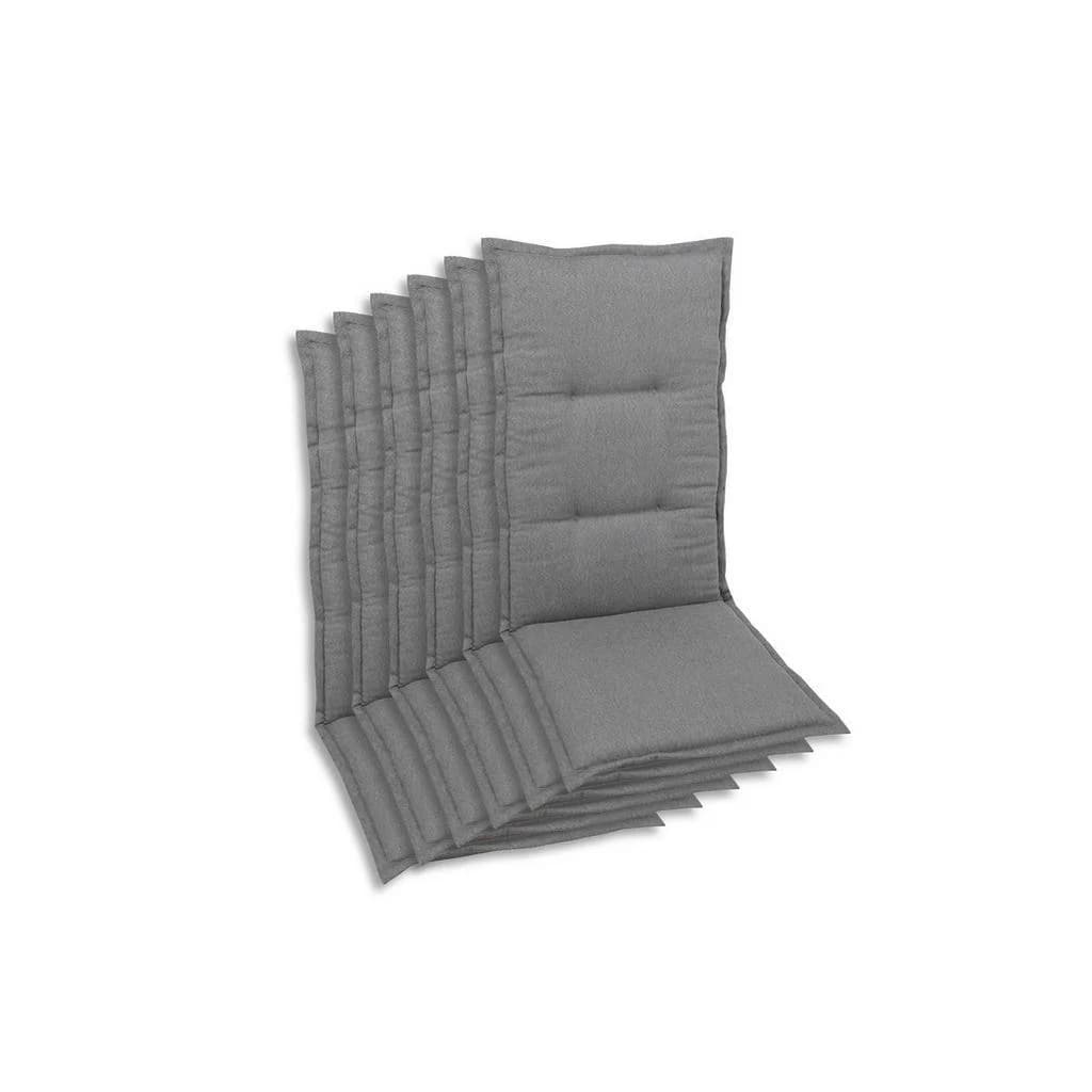 XXXLutz Sesselauflagenset 6-teilig Grau Polyester