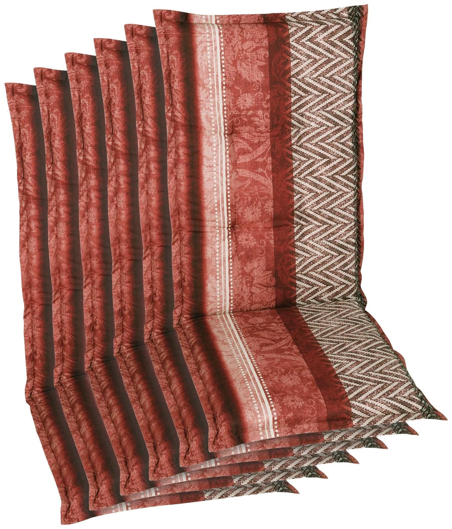 GO-DE Hochlehnerauflage Rot Polsterauflage 120x50 cm