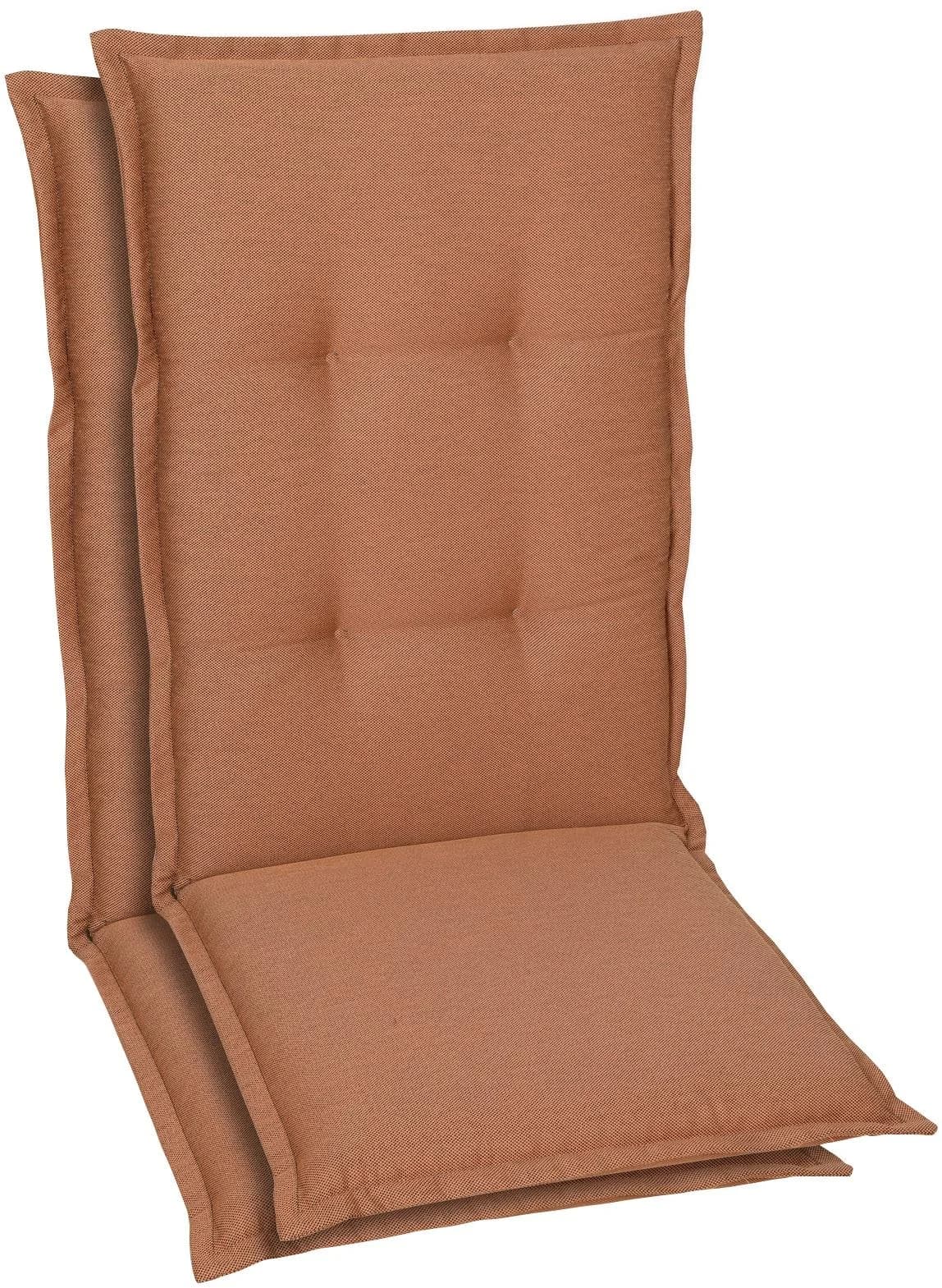 GO-DE Hochlehnerauflage Braun 2er Set Polyester