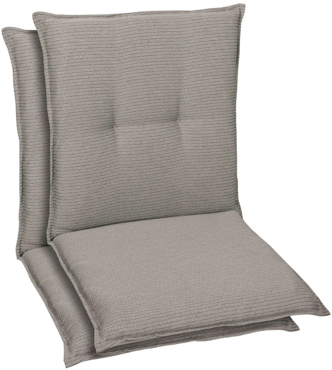 GO-DE Sitzauflage Grau 2-teilig Polyester
