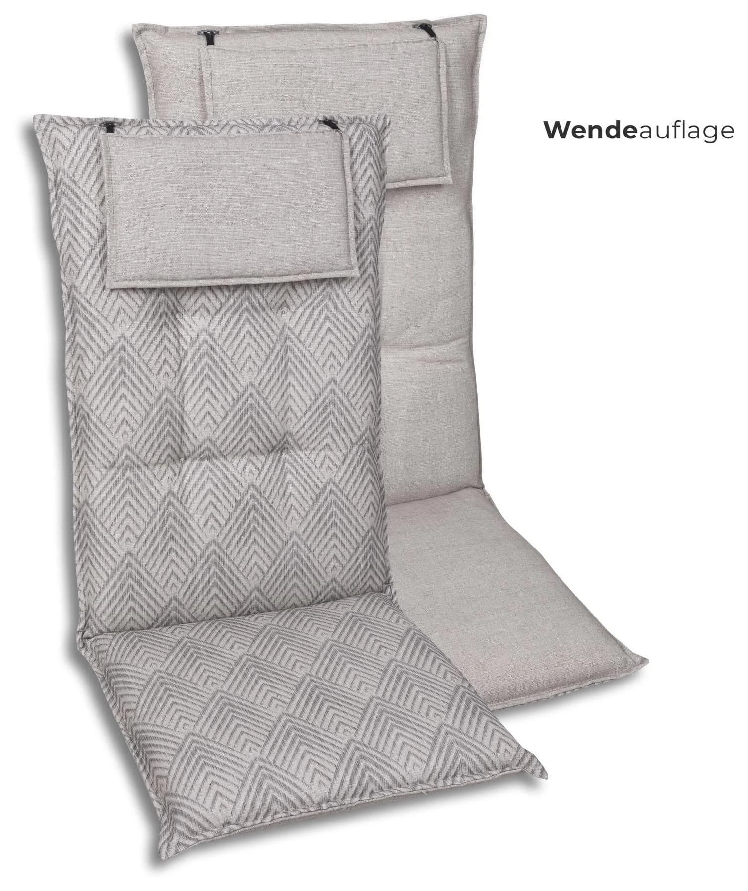 Hochlehnerauflage GO-DE Beige Baumwolle Polsterauflage