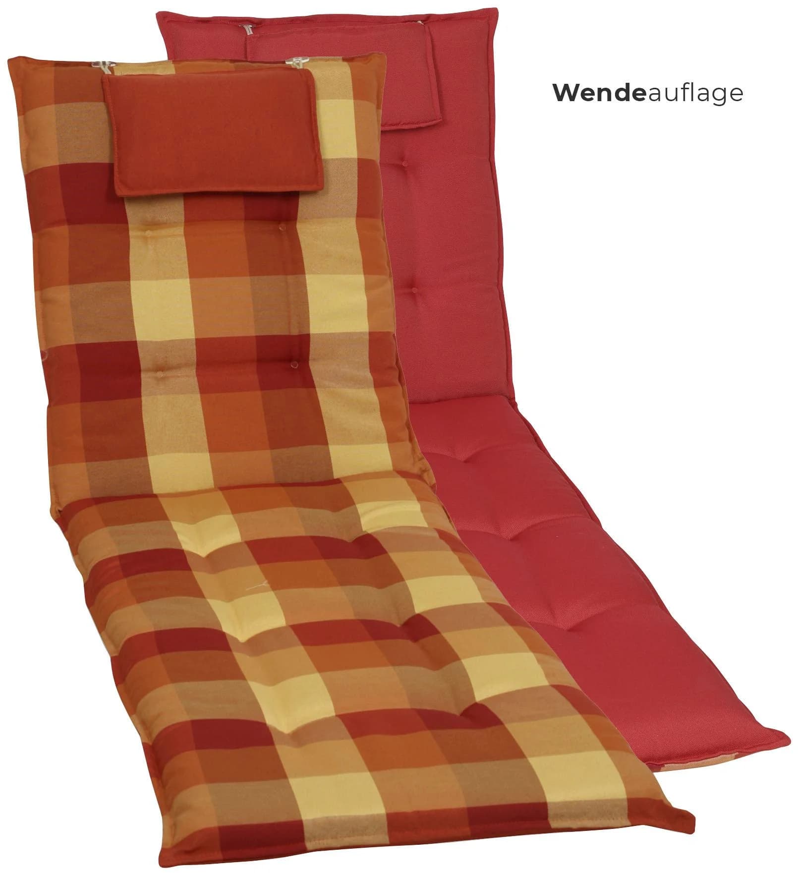 Liegenauflage GO-DE Terracotta/Gelb Polsterauflage
