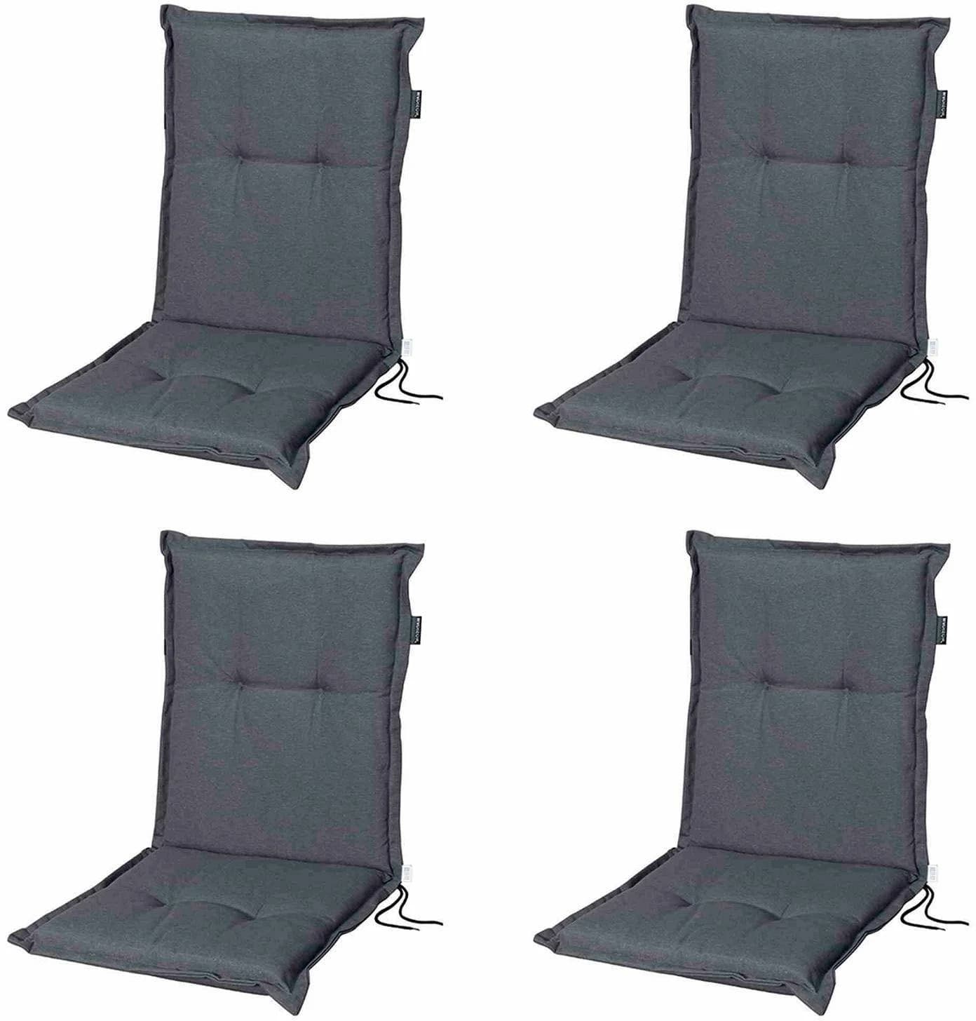 Madison Sesselauflage Panama Grau 4-tlg. Baumwolle Polyester