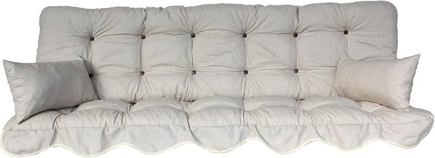 Kühnemuth Auflagekissen Set Hollywoodschaukel 150x50 cm mit Rückenkissen