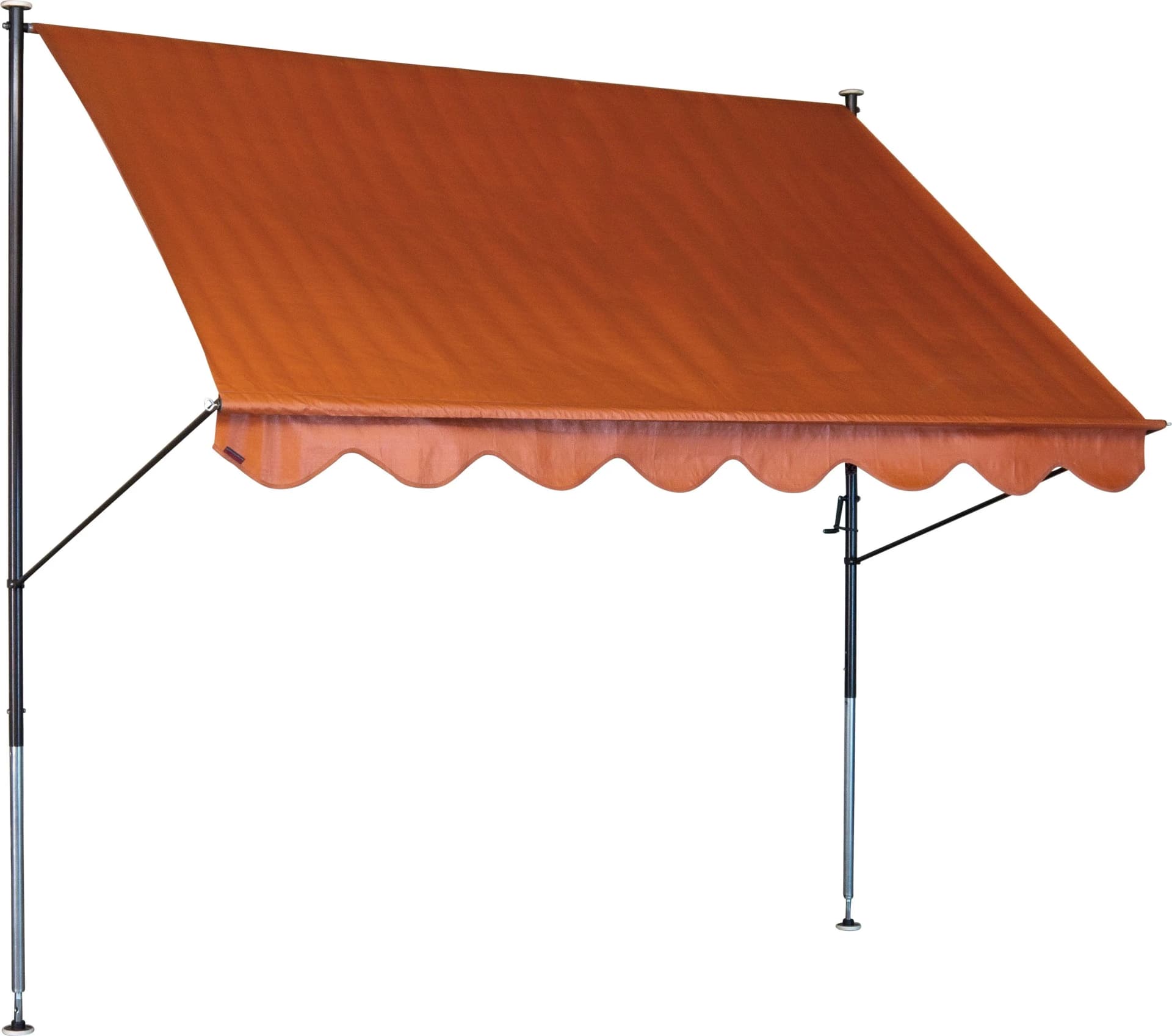 Angerer Klemmmarkise Orange Terrakotta Polyethylen Stahl
