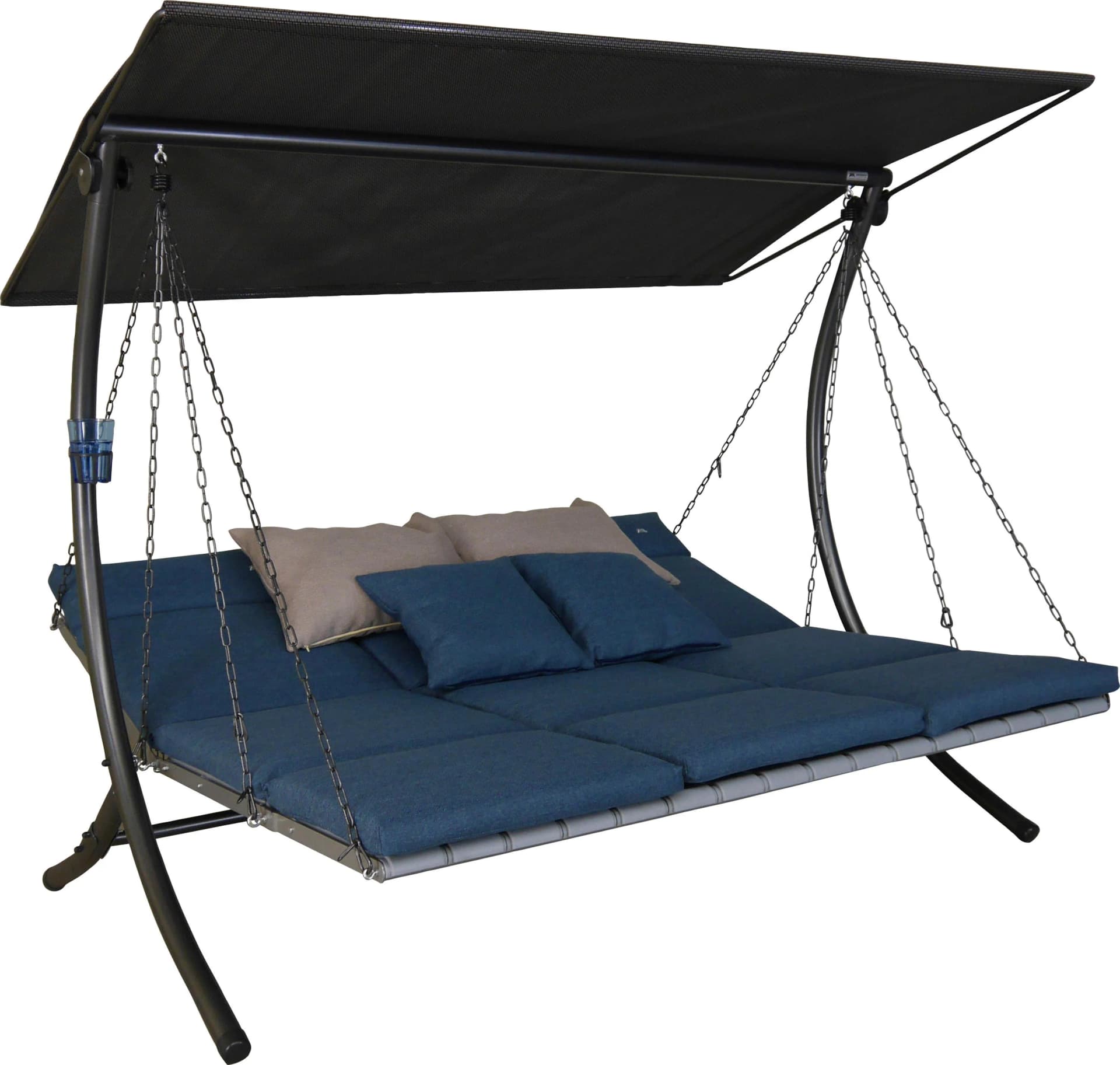 Angerer Hollywoodschaukel Luxus Smart Denim Blau 3-Sitzer