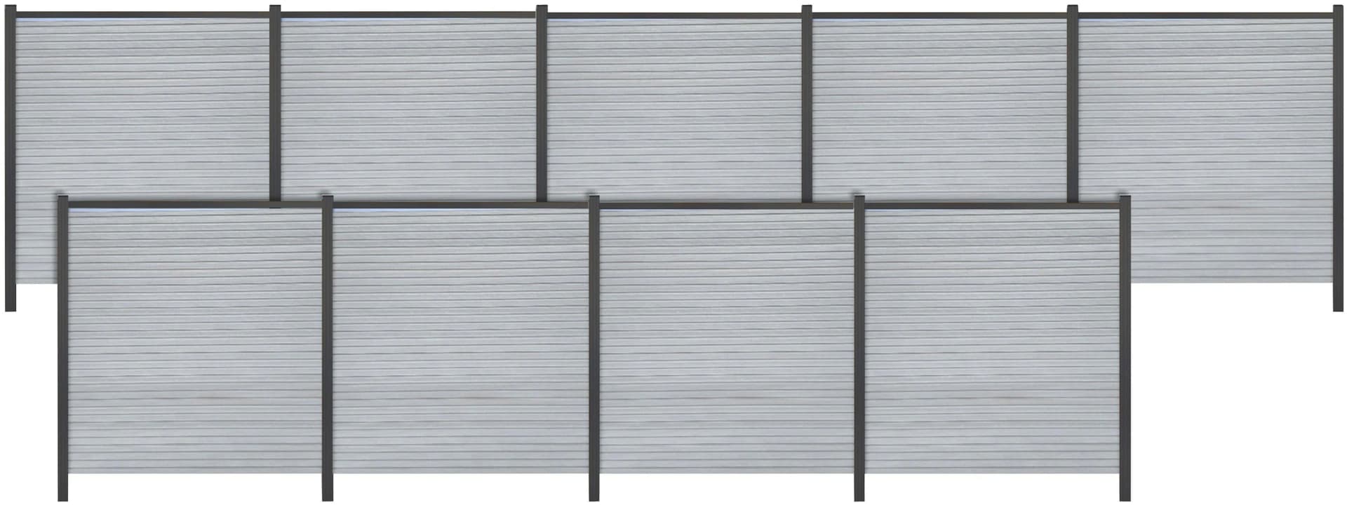 TETZNER & JENTZSCH Warren 7 Sichtschutzelement Weißgrau WPC Aluminium