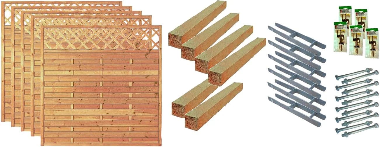 Dichtzaun TETZNER & JENTZSCH Memphis 3 Massivholz Stahl