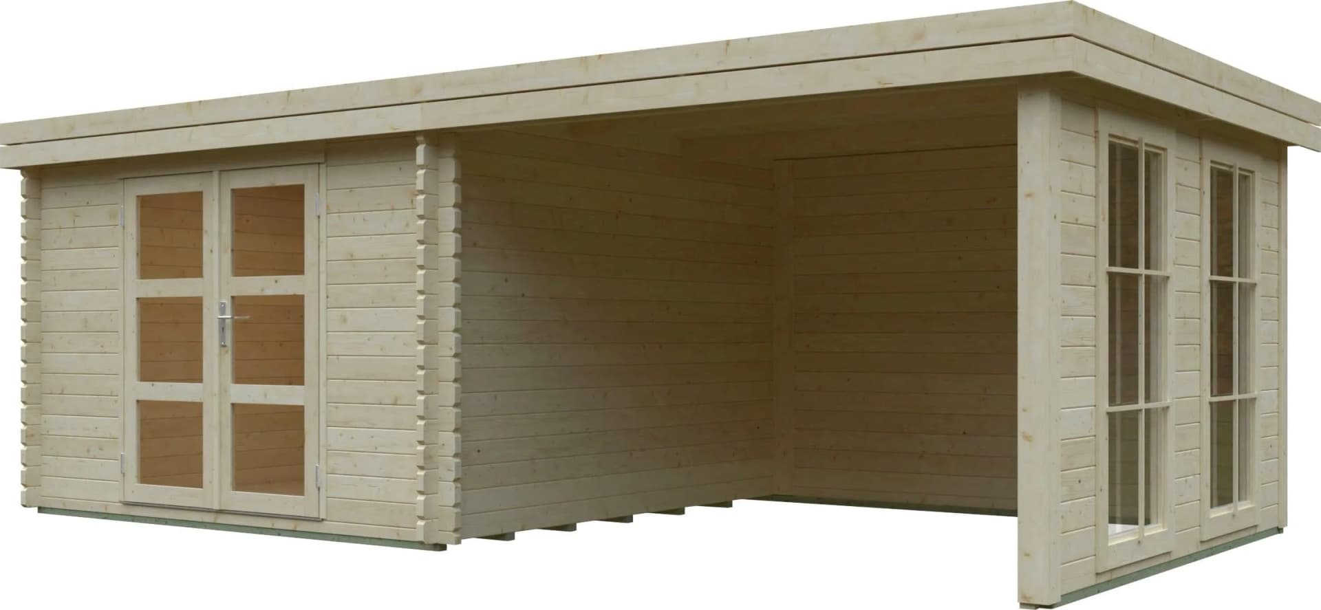 Gartenhaus KIEHN-HOLZ Schluchsee Naturbelassen Fichte Flachdach
