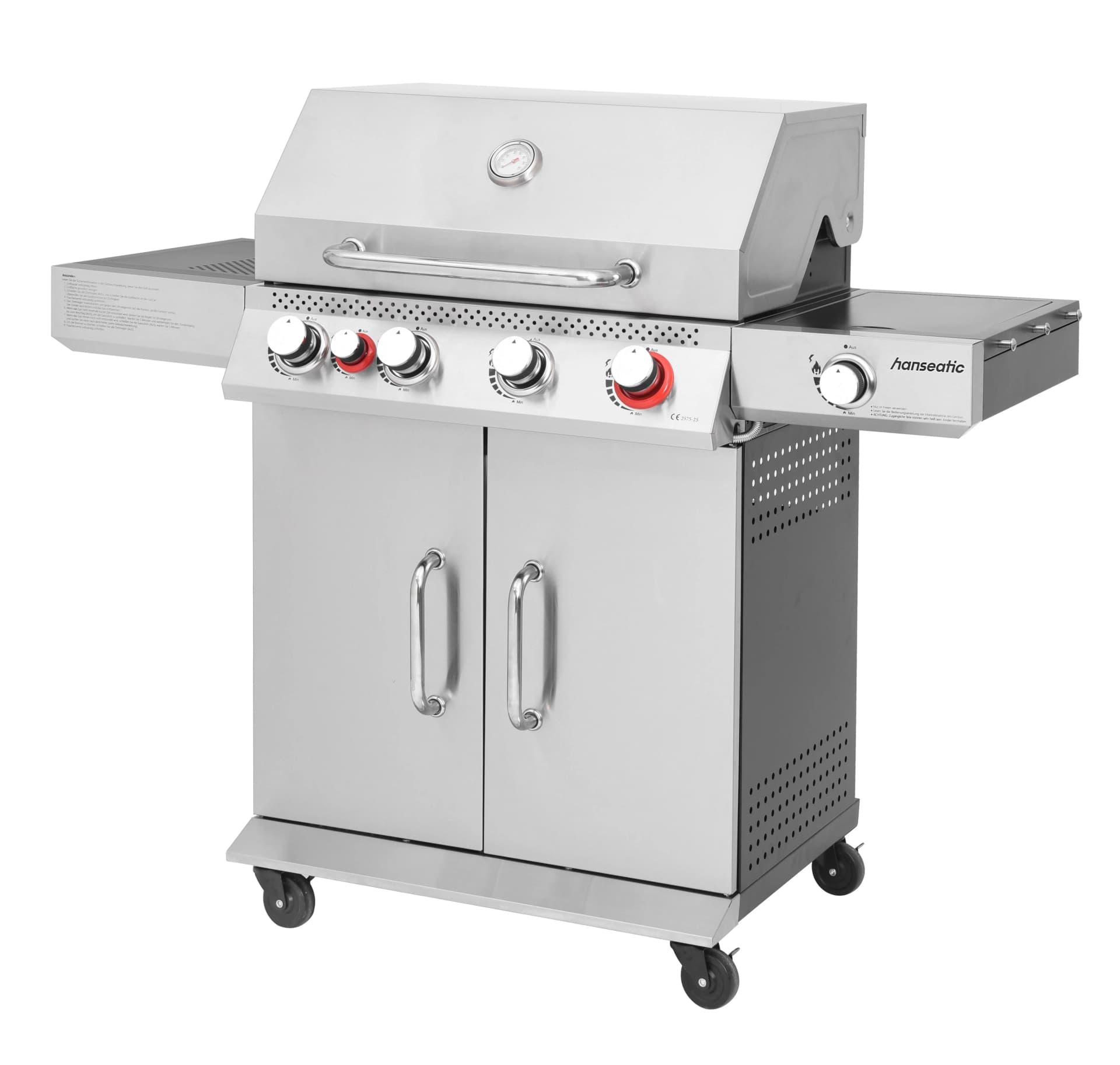 Gasgrill Memphis 19 kW Infrarot Heckbrenner Hanseatic