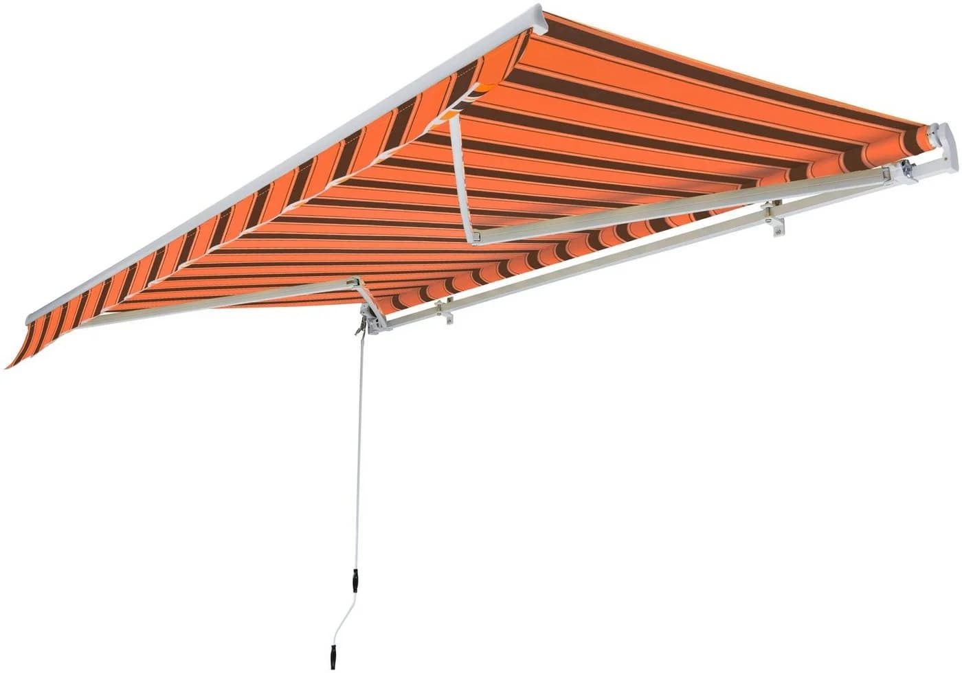 KONIFERA Gelenkarmmarkise Almuñécar Orange-Braun mit Kurbel