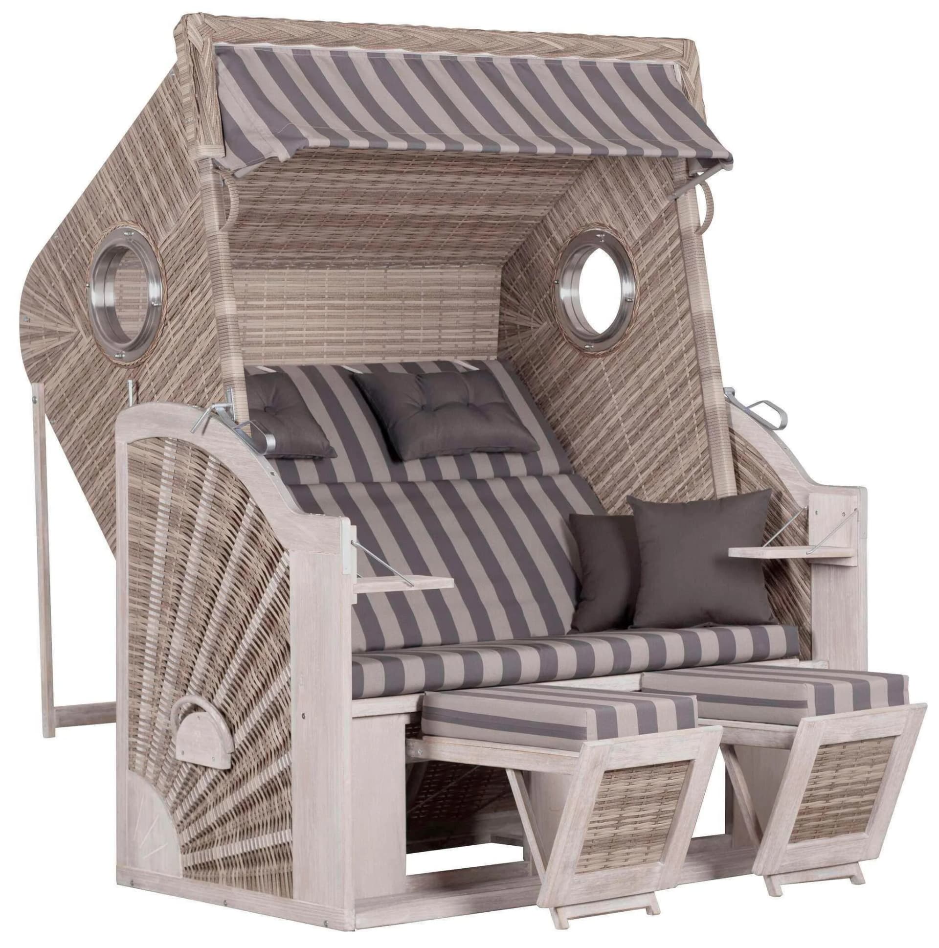 Strandkorb CLIFF XXL SUN Pinienholz Braun