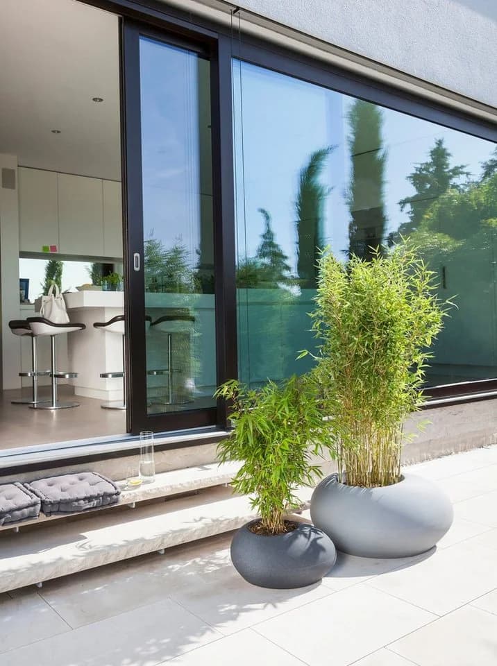 Scheurich Blumentopf 48/280 FLOW Schwarz mit Inneneinsatz