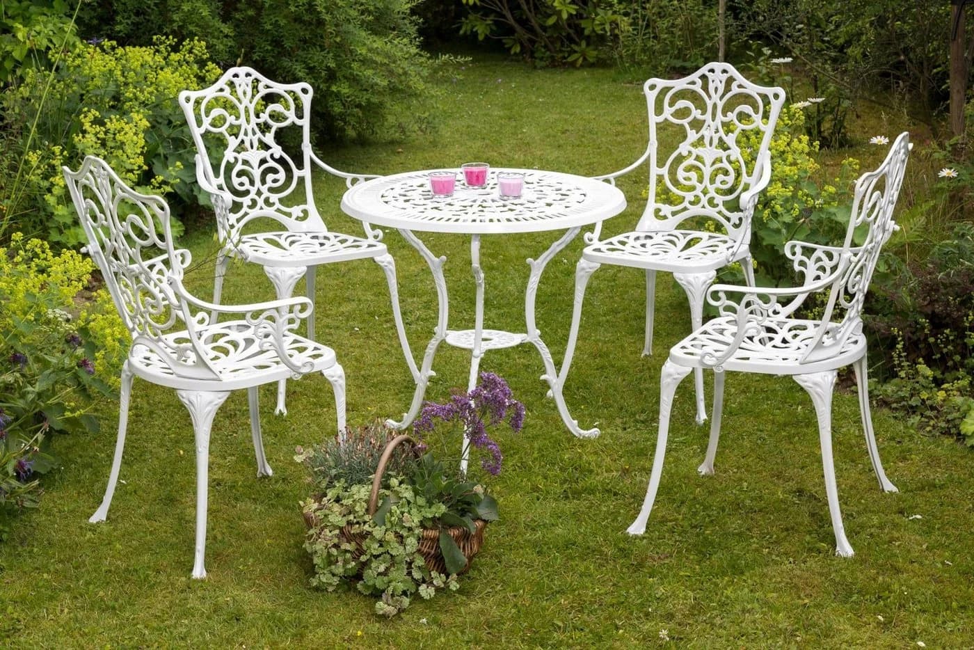 MERXX Gartensessel Lugano Aluminium Weiß