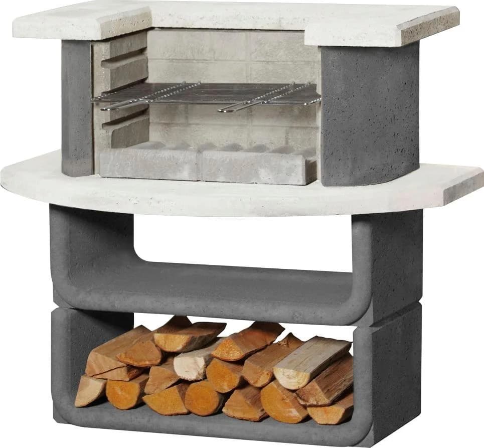 Holzkohlegrill BUSCHBECK Grillbar Oregon Schwarz-Weiß