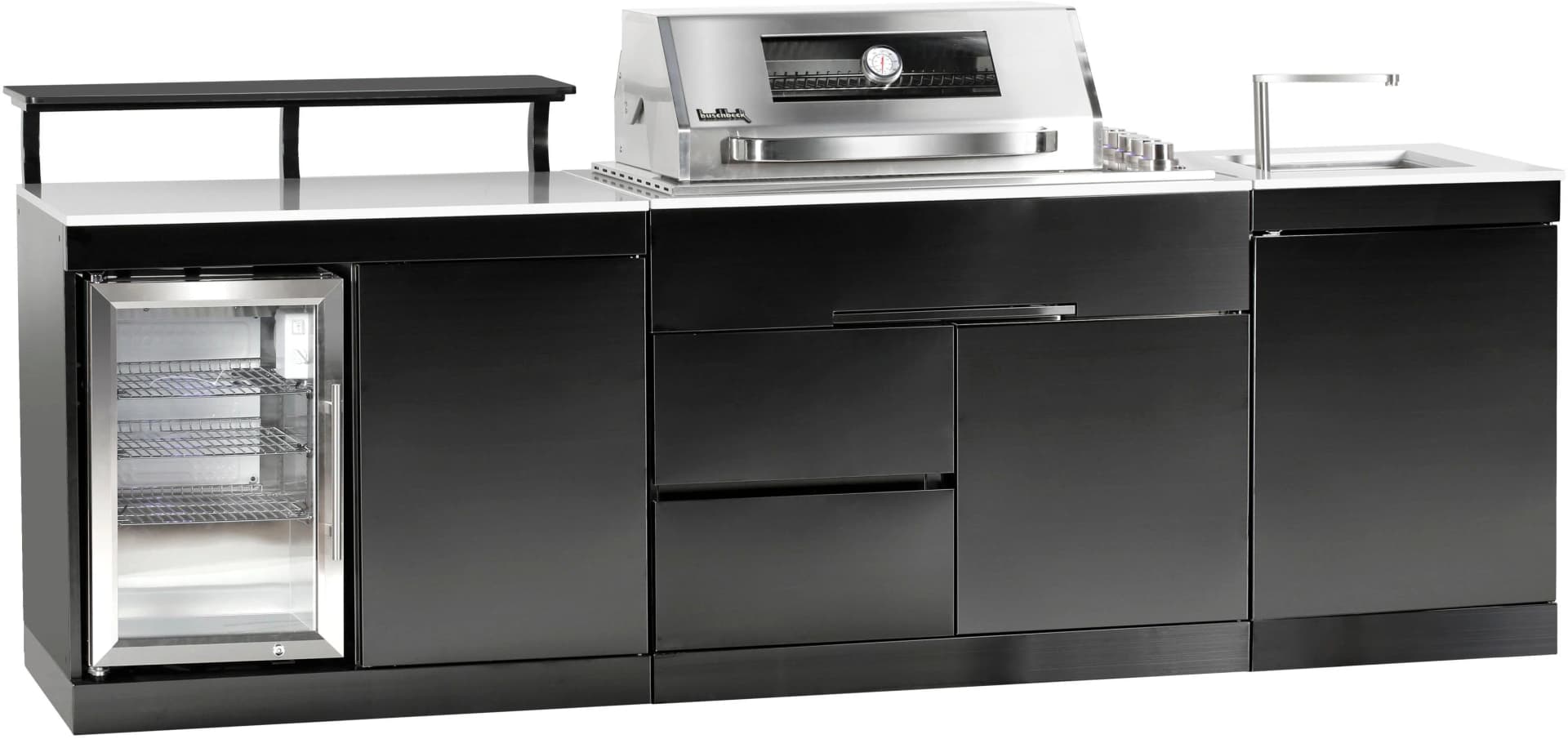 BUSCHBECK Bradford Outdoor-Küche Schwarz mit Gasgrill
